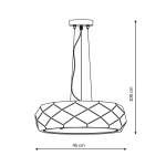 Lampa wisząca Reus różowozłota 3xE27