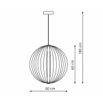 Lampa wisząca Treviso duża złota LED CCT