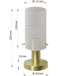 Lampa stołowa Tirana biało-złota 1xE27