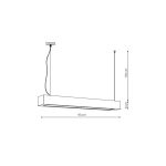 Lampa wisząca Ibros 93 cm czarna LED 24W 4000K