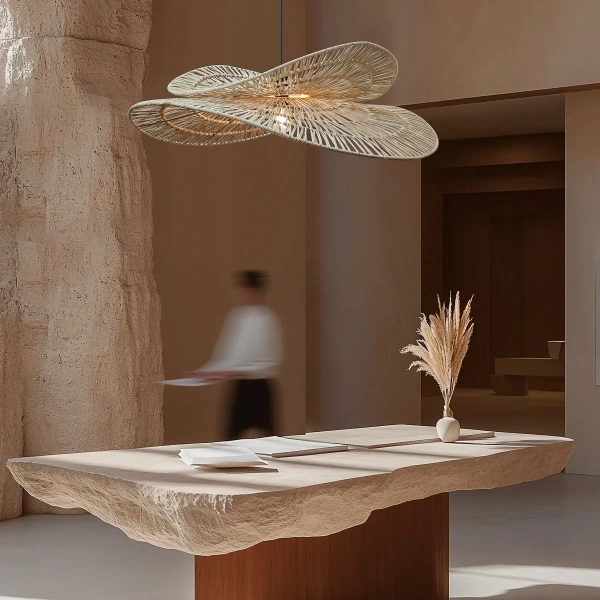 Lampa wisząca Raya z rattanu naturalna 1xE27