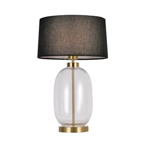 Lampa stołowa Amur transparentno-czarna 1xE27