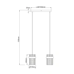 Lampa wisząca Vetro listwa złota 2xE14