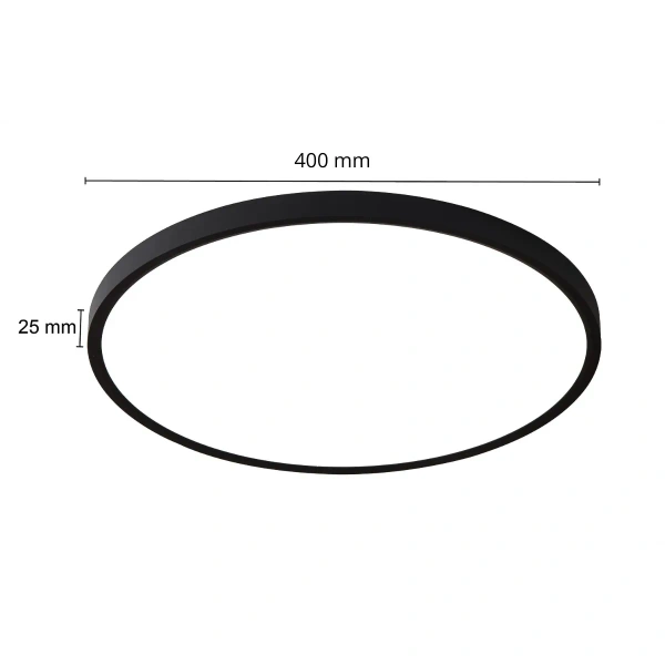 Plafon California 40 cm czarny LED 36W CCT