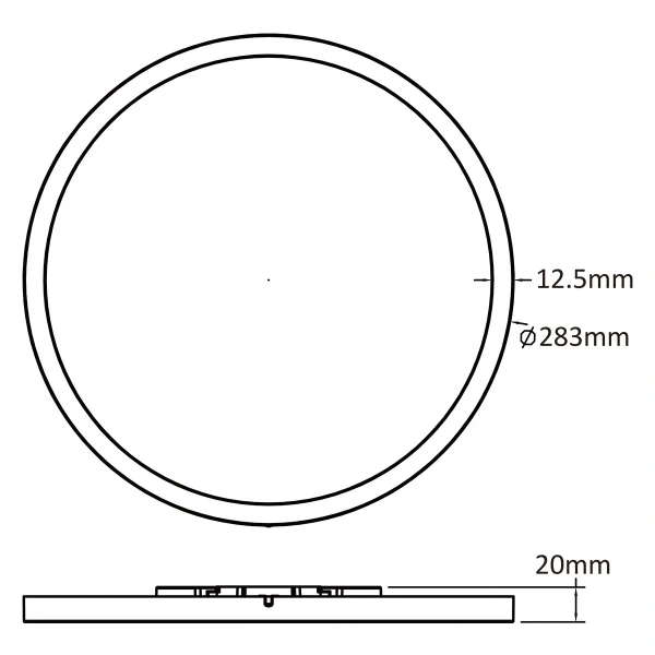 Plafon Pryzma 28 cm biały LED CCT