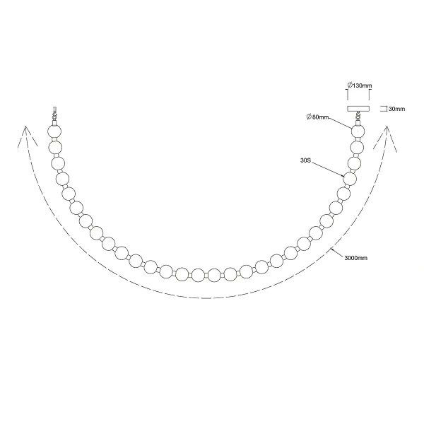 Lampa wisząca Dorado Rope 3 m złota LED CCT