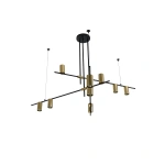 Lampa wisząca Arizona 9 czarno-złota 9xGU10