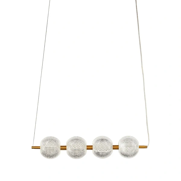 Lampa wisząca Diamond 4 listwa złota LED CCT