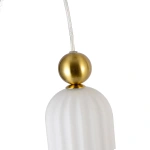Lampa wisząca Piega 1 złota z białym kloszem 1xE14