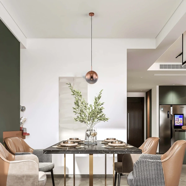 Lampa wisząca Palla mała miedziana 1xE14