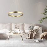 Lampa wisząca Midway Triangle mała złota LED 3000K