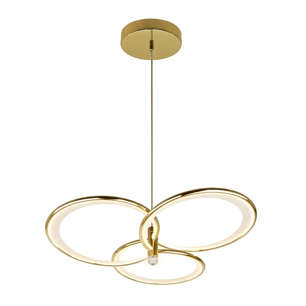 Lampa wisząca Azina 3 złota LED CCT