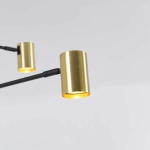 Lampa wisząca Snow 6 80 cm czarno-złota 6xGU10