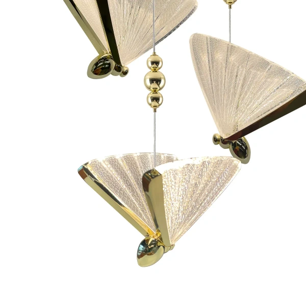 Lampa wisząca Mariposa 3 złota LED 24W CCT
