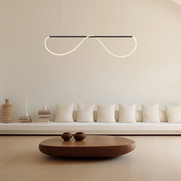 Lampa wisząca Meleca M czarna LED 36W CCT