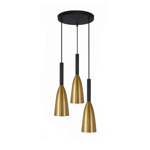 Lampa wisząca Solin 3 talerz śr. 30 cm złota 3xE27