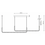 Lampa wisząca Malawi Tuya Smart czarna LED 20W CCT