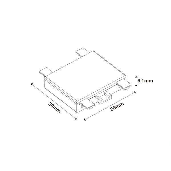 Łącznik I natynkowy Magnetic Slim czarny