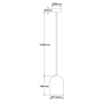 Lampa wisząca Nilo złota 1xGU10