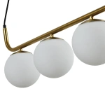 Lampa wisząca Alisa 3 złota z białymi kloszami 3xE14