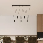 Lampa wisząca Toledo czarna 5xGU10