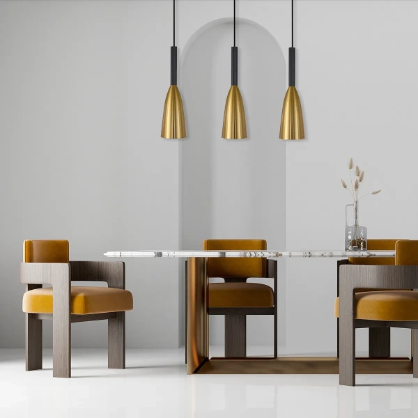 Lampa wisząca Solin 3 listwa 50 cm złota 3xE27