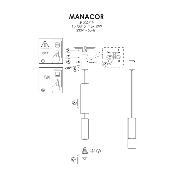 Lampa wisząca Manacor złota 1xGU10
