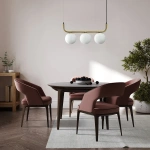 Lampa wisząca Alisa 3 złota z białymi kloszami 3xE14