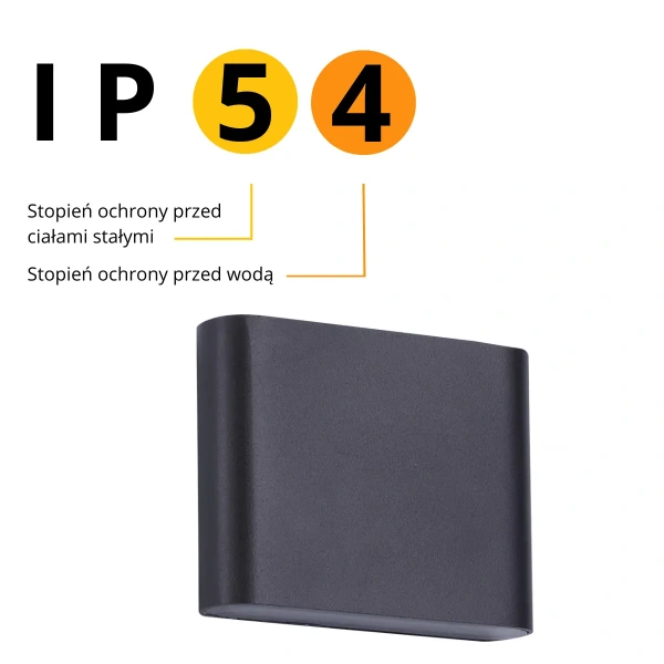 Kinkiet Sapri czarny LED 4000K IP54