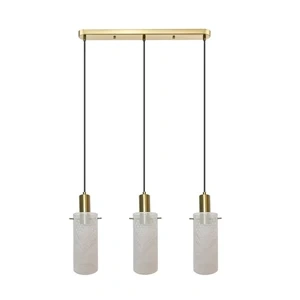 Lampa wisząca Tirana 3 listwa biało-złota 3xE27