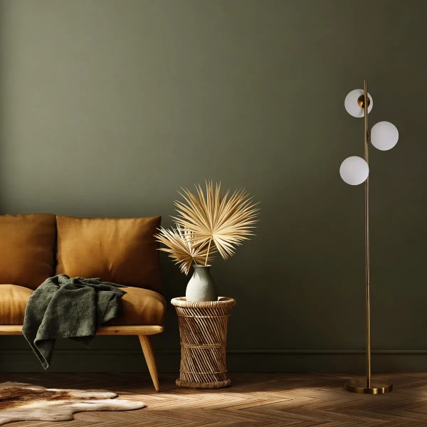 Lampa podłogowa Dorado złota 3xE14