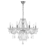 Lampa wisząca Cristallo 8 srebrna 8xE14