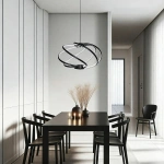 Lampa wisząca Kandor czarna LED 45W CCT