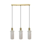 Lampa wisząca Tirana 3 listwa biało-złota 3xE27