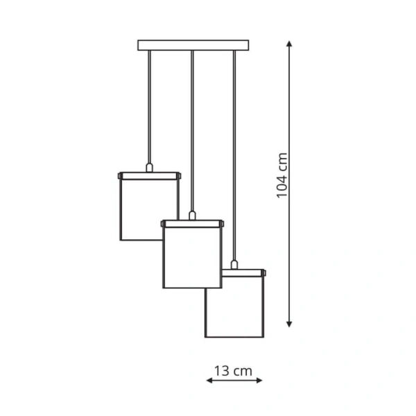 Lampa wisząca Cantos 3 chromowana LED 4000K