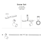 Zestaw szynowy 1F Snow złoty 4xGU10