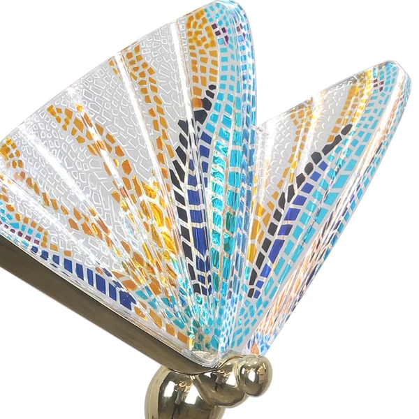 Lampa wisząca Mariposa 1 złota z kolorowymi elementami LED CCT