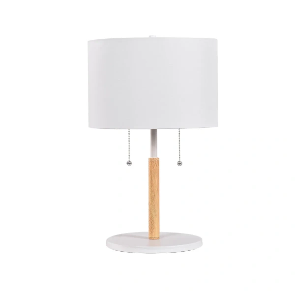 Lampa stołowa Fogo biała 2xE27