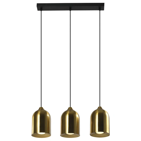 Lampa wisząca Nilo złota 3xGU10