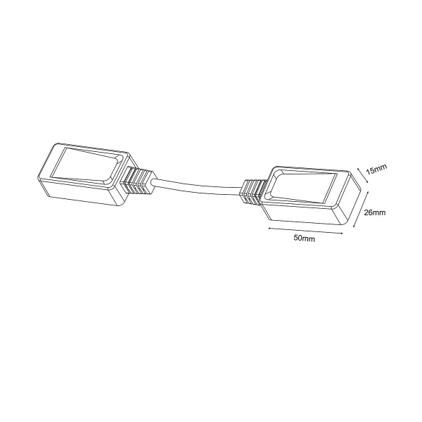 Łącznik natynkowy z linką Magnetic Slim biały