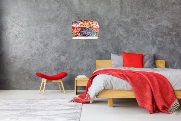 Lampa wisząca Graffiti wielokolorowa 1xE27