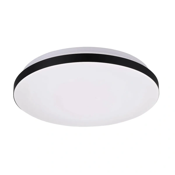Plafon Babilon okrągły 38 cm czarno-biały LED 4000K