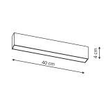 Reflektor szynowy 3F Moon czarny LED 4000K