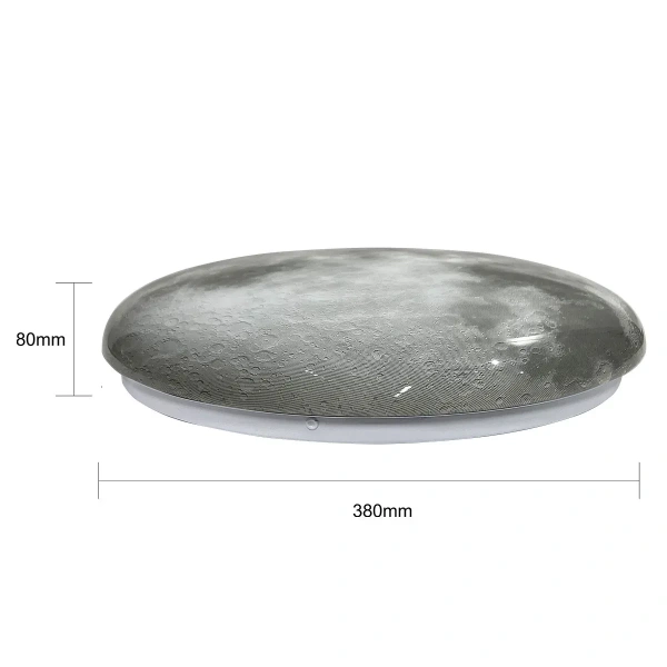 Plafon Luna planeta 38 cm szary LED 24W 4000K