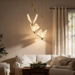 Lampa wisząca Mariposa 3 złota LED 24W CCT