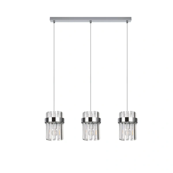 Lampa wisząca Vetro listwa chromowana 3xE14