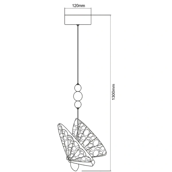 Lampa wisząca Mariposa 1 chromowana LED CCT