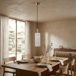 Lampa wisząca Tirana 1 biało-złota 1xE27