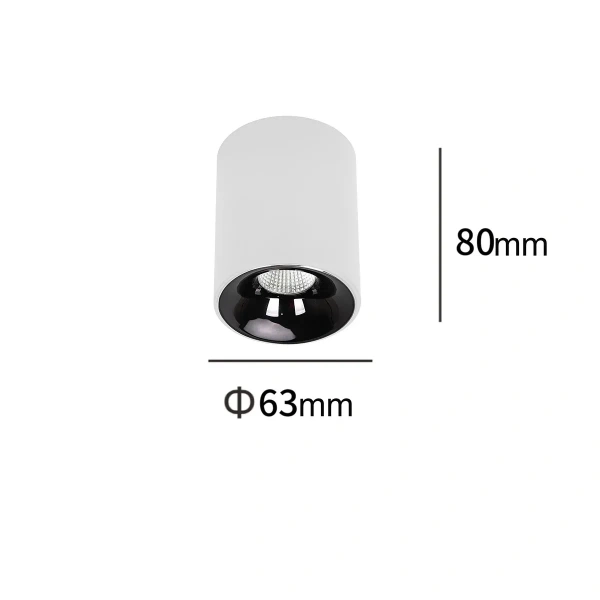 Oprawa natynkowa Tom biało-czarna LED 10W CCT