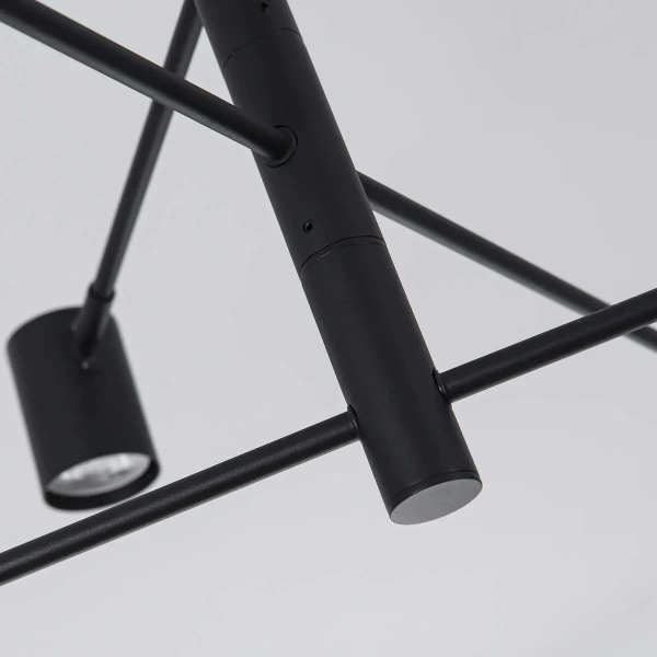 Lampa wisząca Snow 6 80 cm czarna 6xGU10